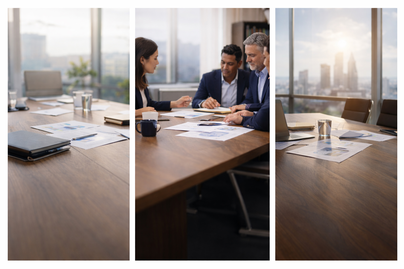 Boardroom leadership meeting